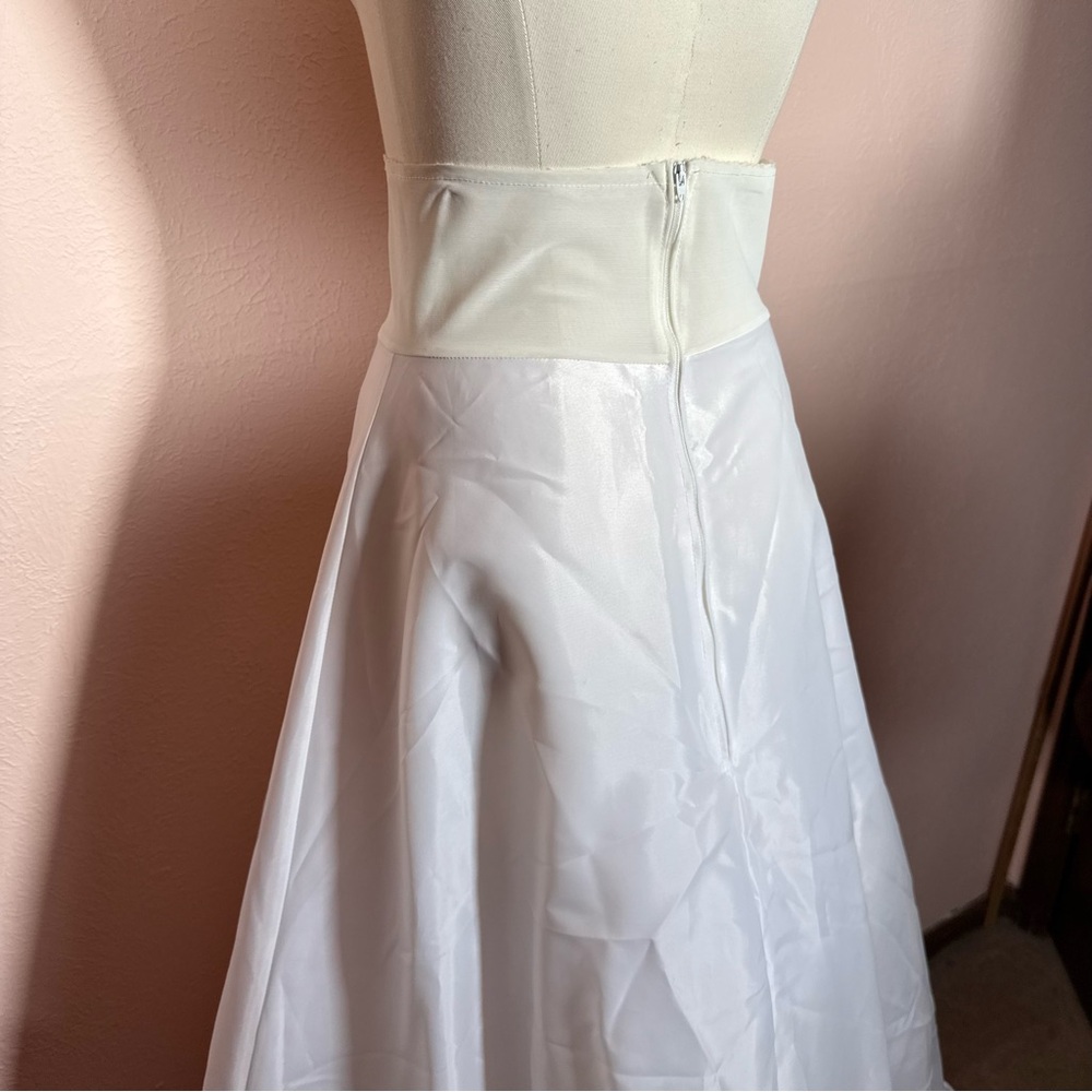 Vintage 1940 50 Retro High Waisted Full A-line Crinoline Long Slip Skirt - Picture 12 of 17